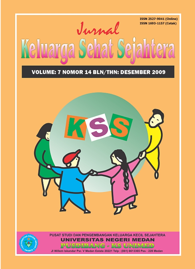 					View Vol. 7 No. 2 (2009): JURNAL KELUARGA SEHAT SEJAHTERA
				