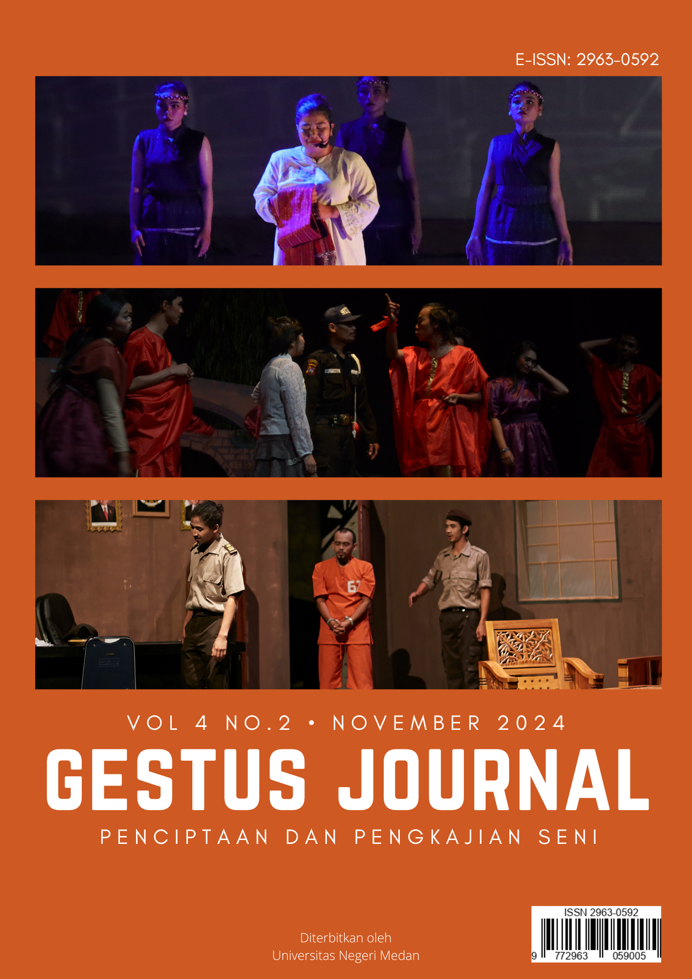 					View Vol. 4 No. 2 (2024): GESTUS JOURNAL : PENCIPTAAN DAN PENGKAJIAN SENI
				