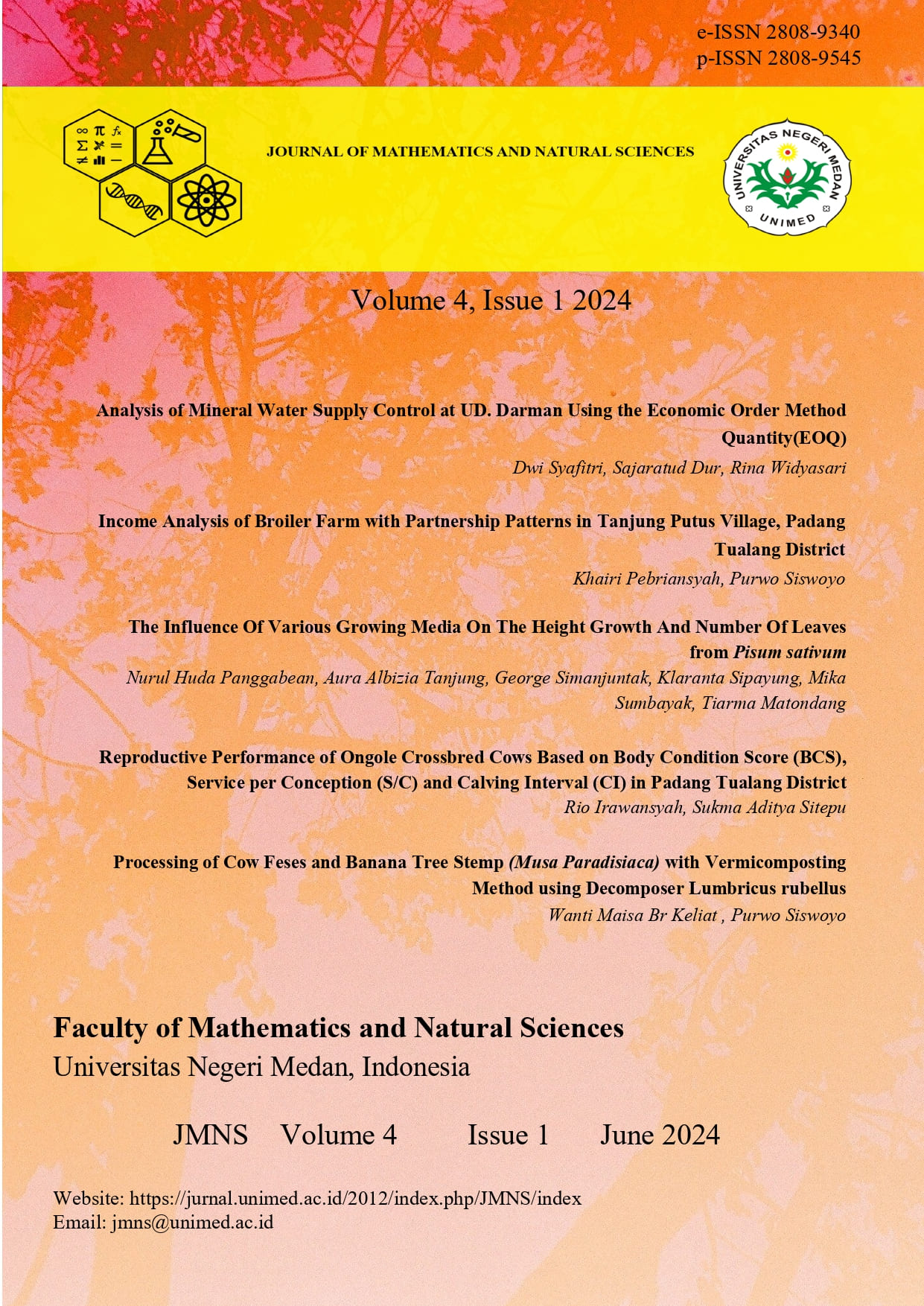 					View Vol. 4 No. 1 (2024): Journal of Mathematics and Natural Science
				