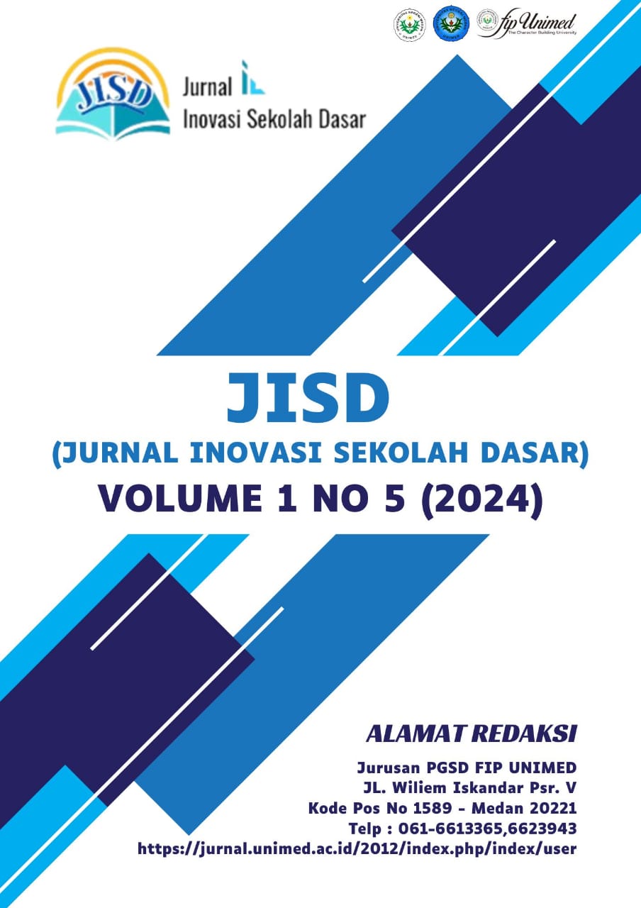 					View Vol. 1 No. 5 (2024): JURNAL INOVASI SEKOLAH DASAR
				