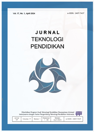 					View Vol. 17 No. 1 (2024): April - Jurnal Teknologi Pendidikan
				